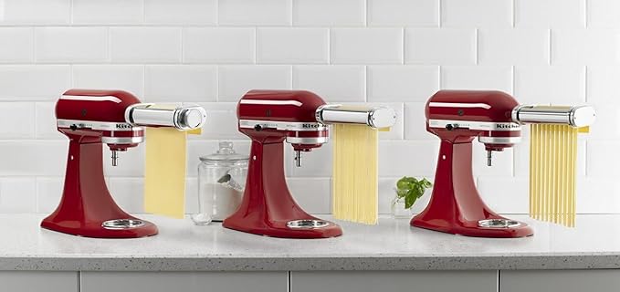 KitchenAid Stand Mixer Attachment,KSMPRA 3-Piece Pasta Roller & Cutter Set,(Pack of 2)