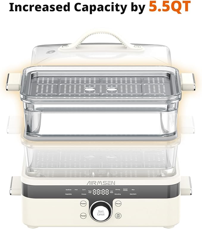 AIRMSEN Steaming Rack for TL-1230 Glass Electric Steamer for Cooking
