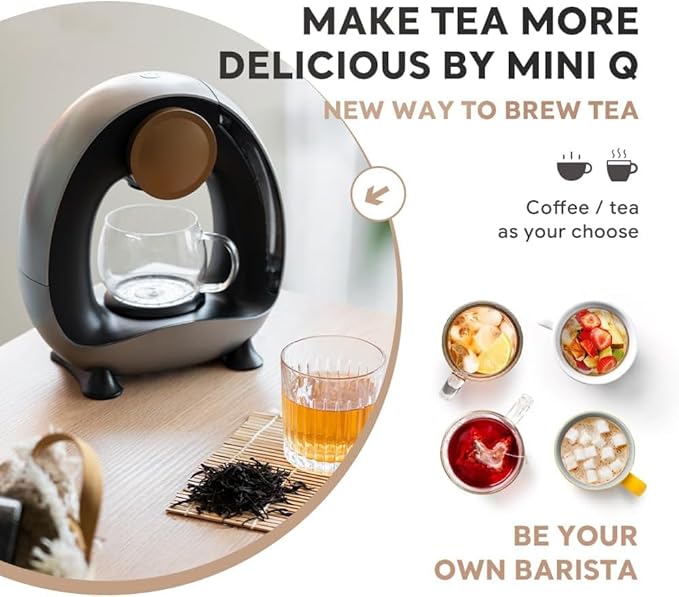 Single-Serve Coffee Maker, 2 in 1 One Cup Coffee Machine Compatible with K-Cup Pod & Coffee Grounds/Tea with One Button Operation,Fast Brew in 1 minute,Compact For Home, Office, RV and Dorm (Black)