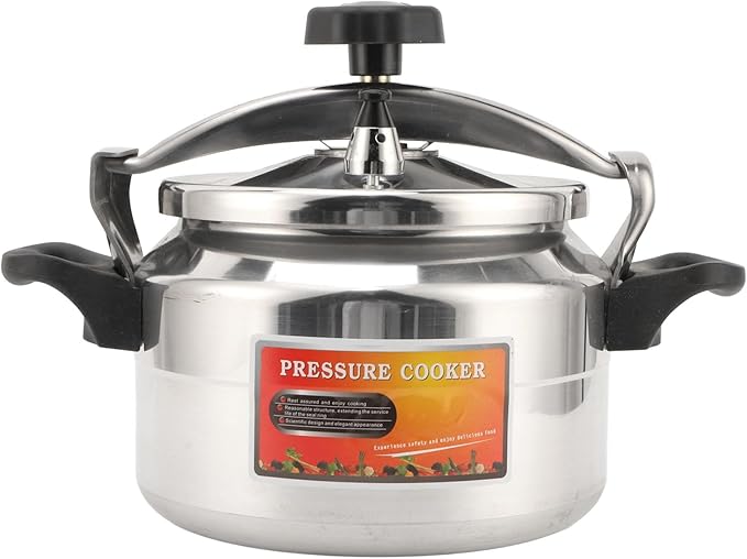 Asixxsix Asixxsix Aluminum Pressure Cooker, Explosion Proof Large Capacity Pressure Canner, Stovetop Cooker with Compound Bottom Easy Open Close for Gas Electric Flat Top Stoves (9L) (7L)