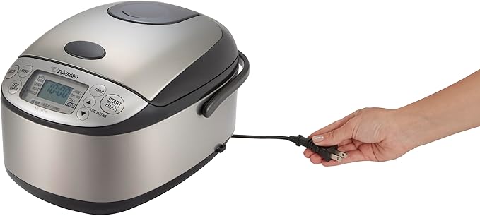 Zojirushi NS-TPC10XT Micom Rice Cooker & Warmer (with PFAS-Free Nonstick), 5.5-Cup, Stainless Brown