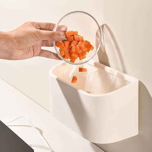 Hanging Trash Can, Kitchen Garbage Bin Waste Bins, Hanging Mini Trash Can for Kitchen Cabinet Door Small Trash Can Under Sink Wall Mounted Trash Can Mini Trash Can for Cabinet (Size : B)