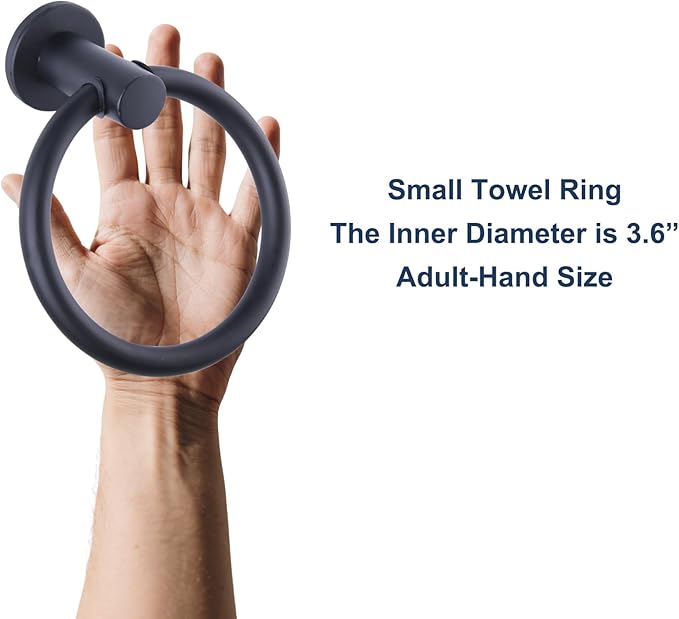 Magnetic Towel Holder for Refrigerator, Magnet Towel Ring Hand Towel Bar Hook Hanger for Fridge, Kitchen Dishwasher, Stove, Oven, Sink, Laundry Washer, Dryer, Black