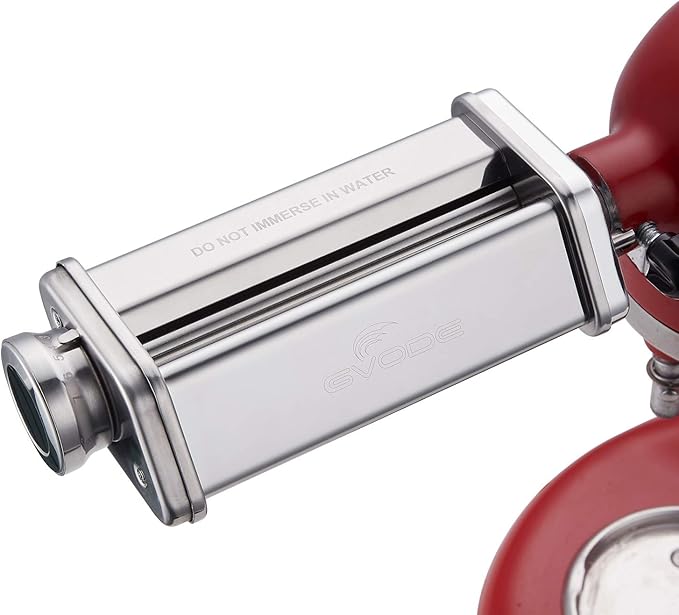 Pasta Roller Attachment for KitchenAid Stand Mixer, Stainless steel Pasta Roller Attachment with 8 Adjustable thickness knob by Gvode