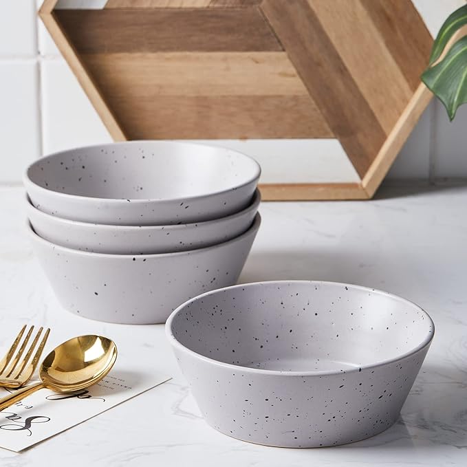 Stone lain Jade Stoneware Dinnerware Set, 32-Piece Service for 8, Light Gray