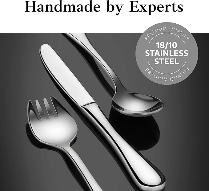 Artaste 56532 Rain 18/10 Stainless Steel 12-Piece Kids Flatware Set, Service for 4