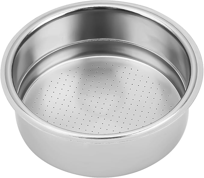 51mm Pressurized Filter Basket 2 Cups Stainless Steel for Semi-Automatic Espresso Coffee Machine, Double Layer Portafilter Perfect for Home Cappuccino Americano Baristas