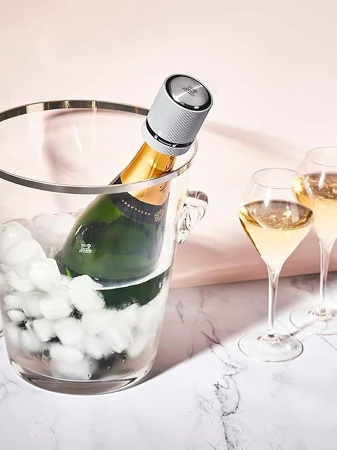 Peugeot Line Bottle Stopper For Sparking Wine/Champagne, Light Grey