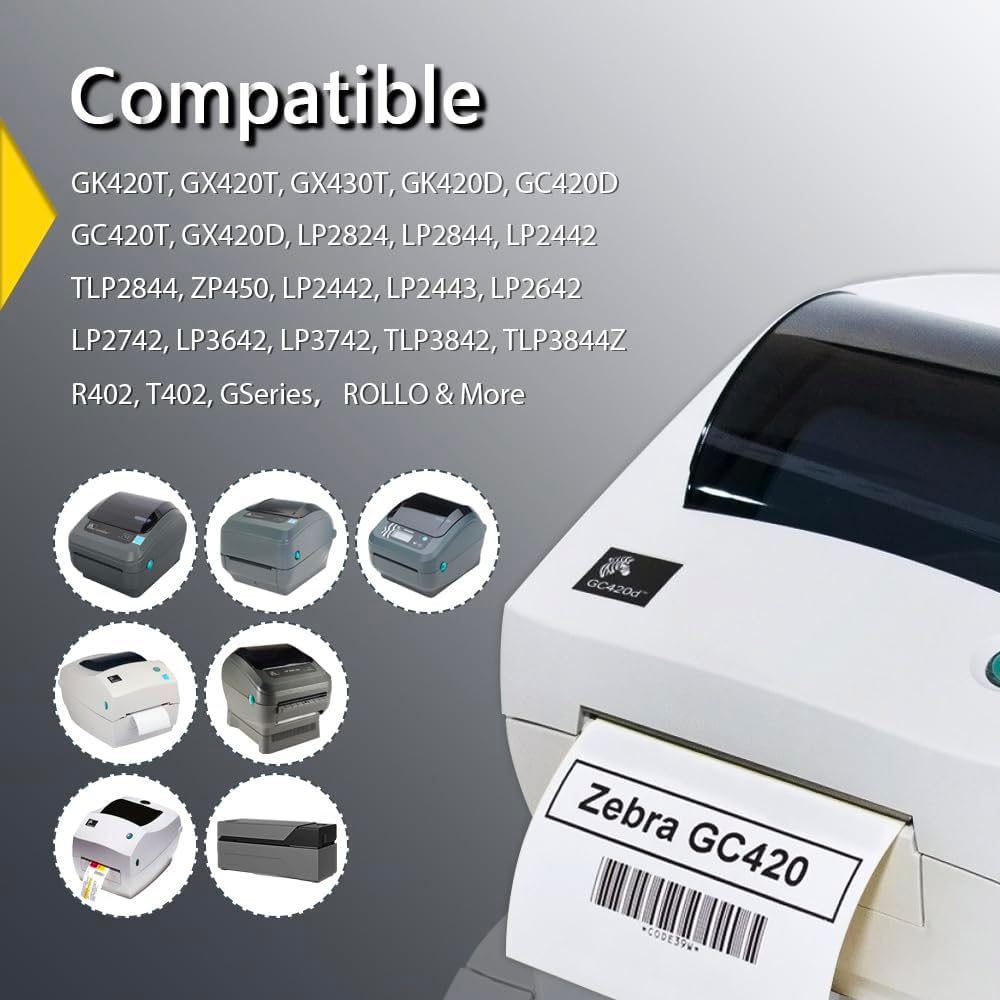 BETCKEY - 3" x 1" UPC Barcode & Address Labels Compatible with Zebra & Rollo Label Printer,Premium Adhesive & Perforated[Red, 6 Rolls, 8250 Labels]