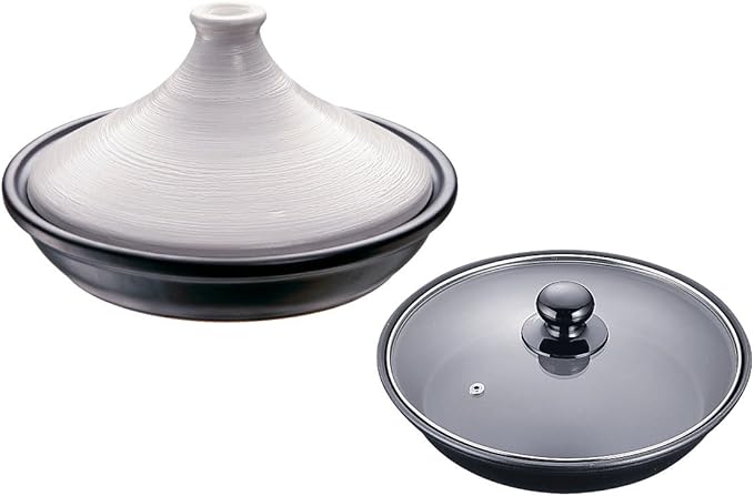 3002 ATZ0401 Ishigaki coup Deere IH tajine pot (avec couvercle en verre) 19cm blanc (Japon import / Le paquet et le manuel sont ?crites en japonais)