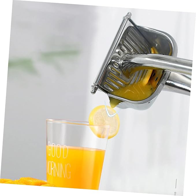 Stainless Steel Manual Fruit Juicer Food-grade Squeezer for and Juice Extraction Ergonomic Handle Labor-saving Design for Home Use