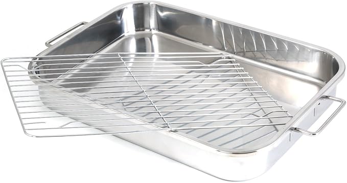 ExcelSteel 593 Roasting Pan, Stainless