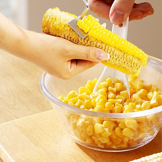 Easy Clean Corn Cob Peeler, 2024 New Corn Peeler for Corn On The Cob Corn Cob Stripper Corn on the Cob Remover, Stainless Steel Corn Stripping Tool for Home Kitchen, Restaurant Chef (1)