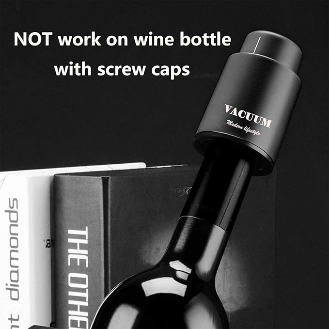 [2 PACK] Wine Bottle Stoppers,Real Vacuum Stoppers,Reusable Wine Preserver,Wine Corks Keep Fresh,Best Christmas and Birthday Gifts for Wine Lovers.