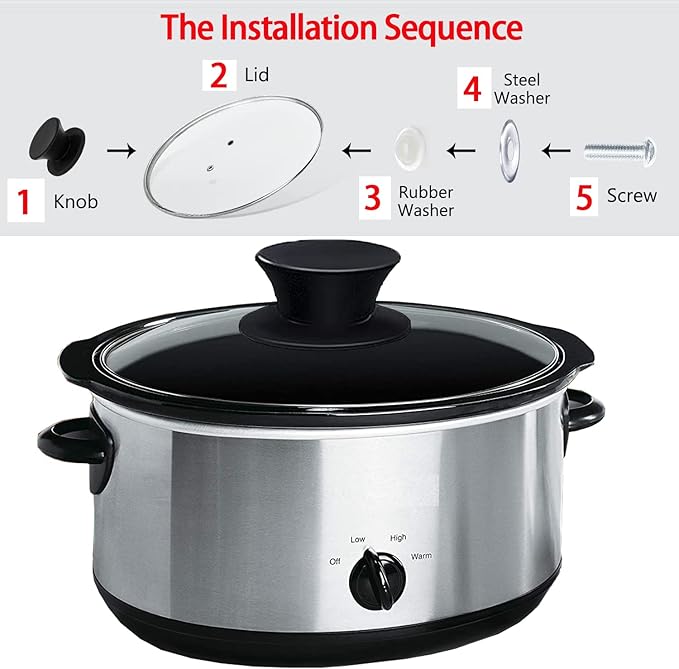 Universal Silicone Pot Lid Replacement Knob,Heat Resistant Pan Lid Holding Handles, Dishwasher Safe, for rival Crockpot Replacement Parts Lid (1 Pcs)