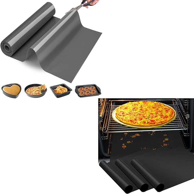 Best German Silicone Baking Mat Roll - Cut to Size + 3Pack Large Heavy Duty Oven Protector Mat