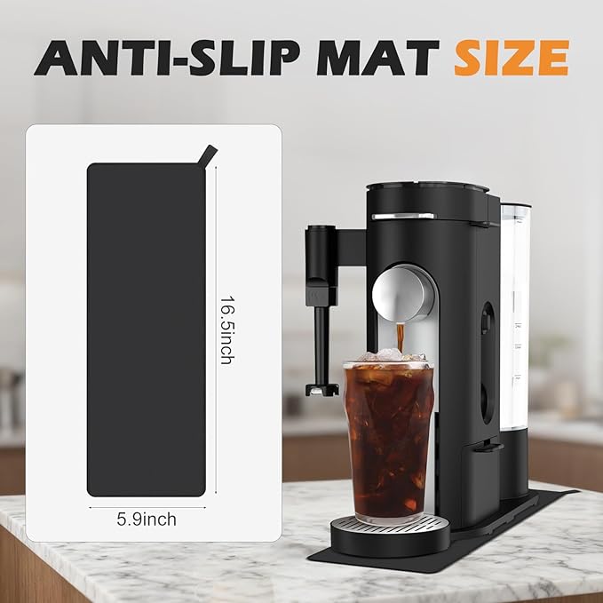 Sliding Pad for Ninja Single Serve Coffee Maker PB051 and PB041, Anti Slip Base Sliding Mat for Fast Moving, with Hanging Strap, Accessories Fit for Ninja Coffee Machine PB051/PB041, Black