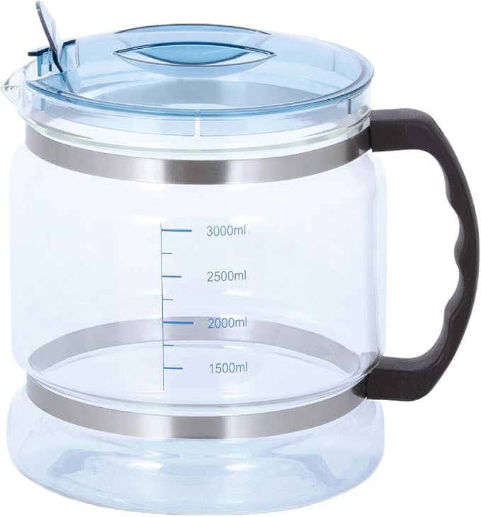 Pitcher Water Filters,Clear 1 Gallon Jug, Replacement Water Distiller Glass Carafe with Scale, Portable Glass Water Filter Pitcher with Handle
