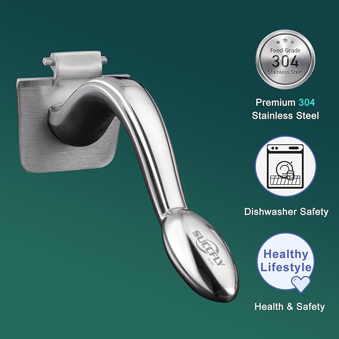 SUCCFLY Lemon Squeezer Accessories Handle, Stainless Steel Manual Juicer Handle, Ergonomic Handle Labor-saving, Easily Use & Clean
