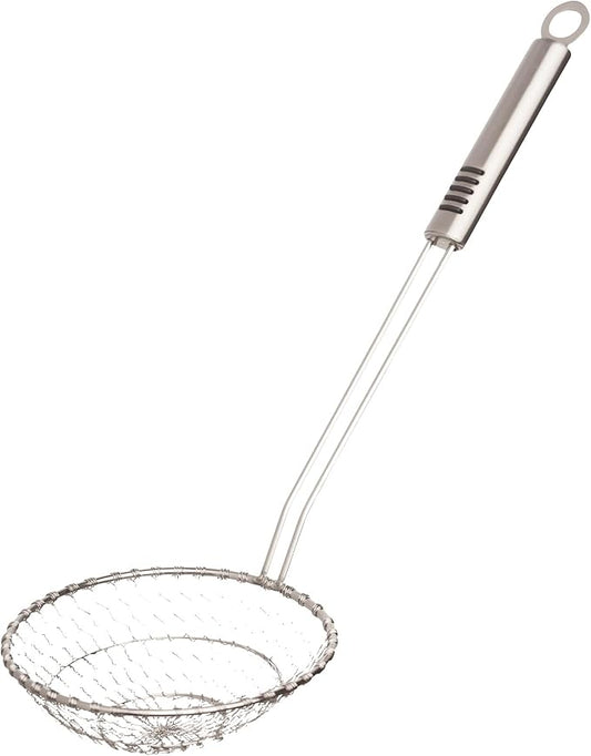 Helen’s Asian Kitchen Spider Strainer, All Stainless Steel, 7-Inch Strainer Basket With 12-Inch Handle