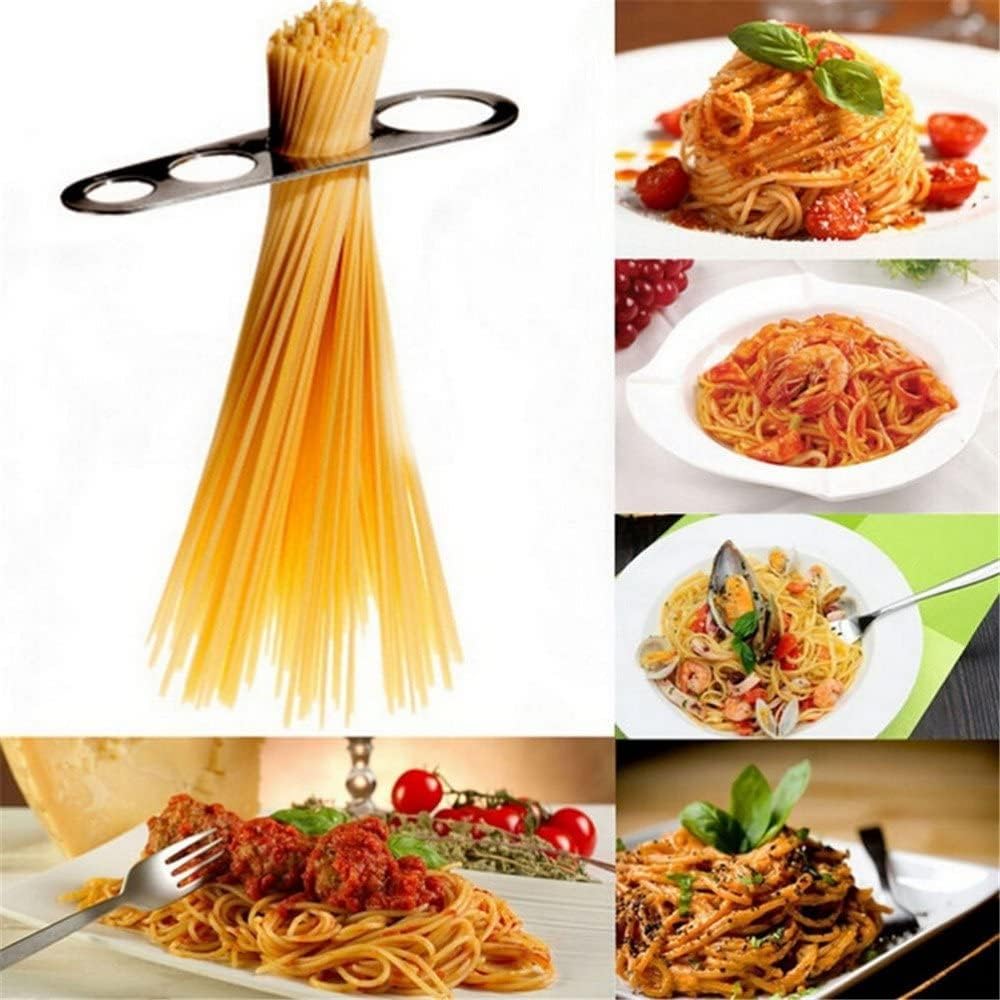 2PCS Stainless Steel Spaghetti Measure Tool 4 Holes Pasta Measuring Portion Control Gadgets Kitchen Accessories (2PCS)