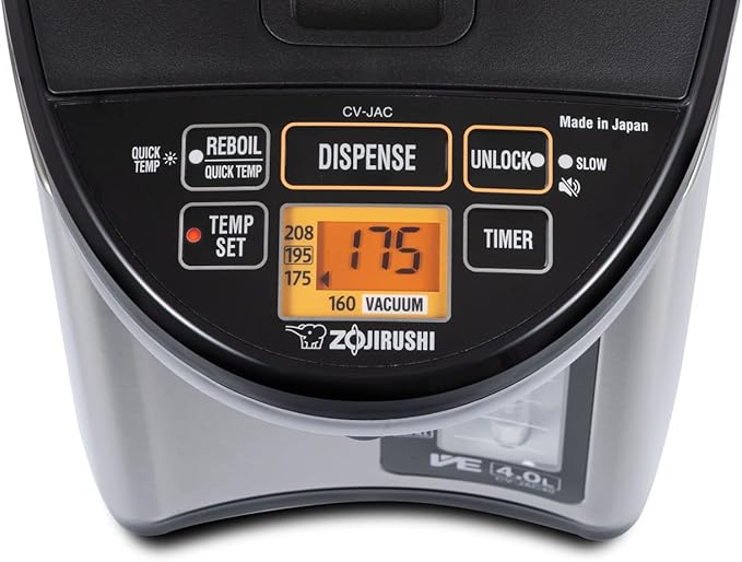Zojirushi CV-JAC40XB Water Boiler & Warmer, 4.0-Liter, Stainless Black & NS-LGC05XB Micom Rice Cooker & Warmer, 3-Cups (uncooked), Stainless Black