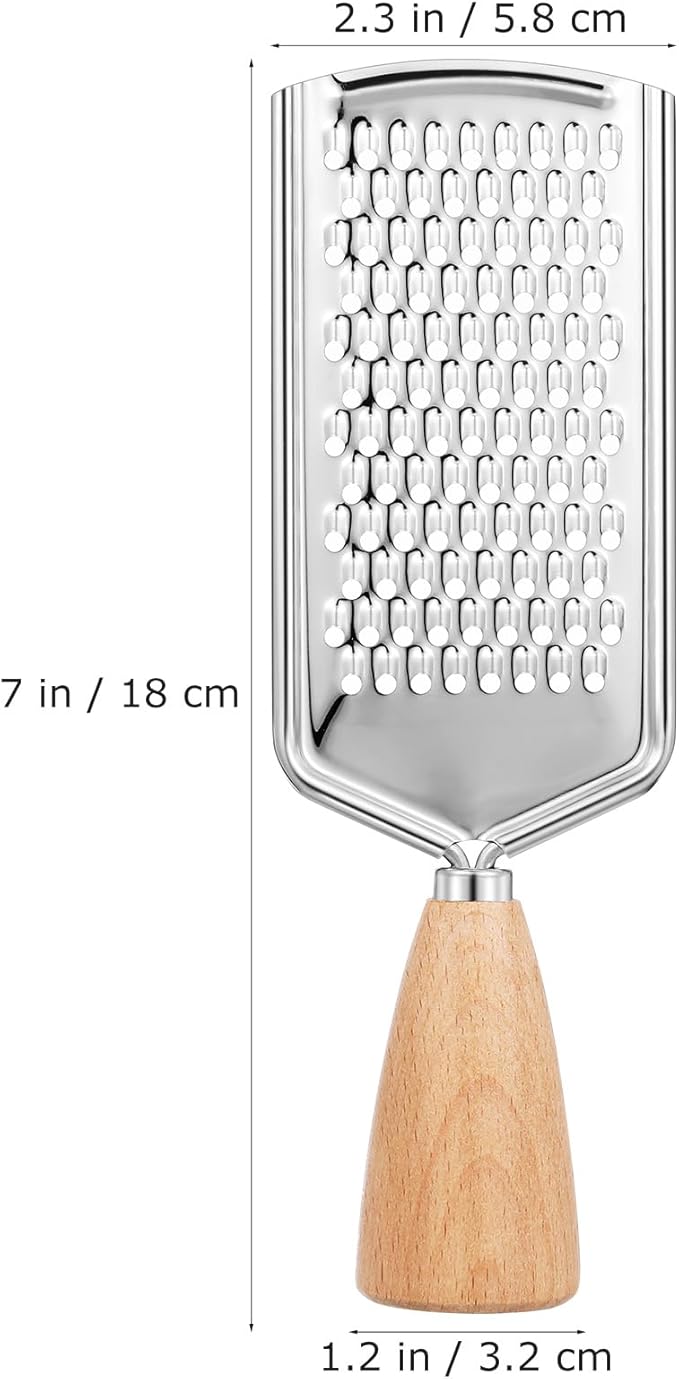Ciieeo Cheese Grater Vegetable Zester Vegetable Cutter Slicer Professional Grater Handheld Grater Flat Grater Potato Peelers Vegetable Slicing Tools Stainless Steel Salad To Rotate Wooden