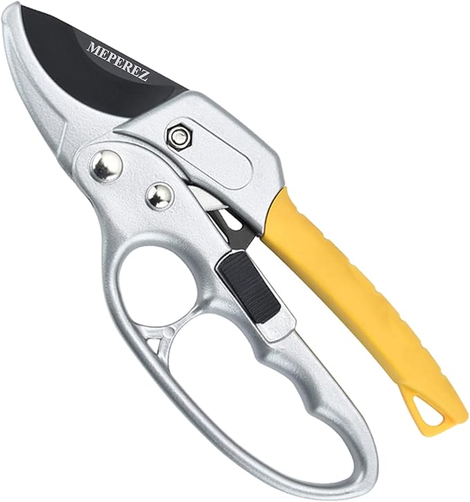 Ultra Sharp Germany Steel Pruning Shears - Cuts 3X Easier, Ergonomic Design - Weak Hand Arthritis Snips, Effortlessly 1-Inch Cut Capacity Heavy Duty Garden Scissors, Sharp Garden Clippers