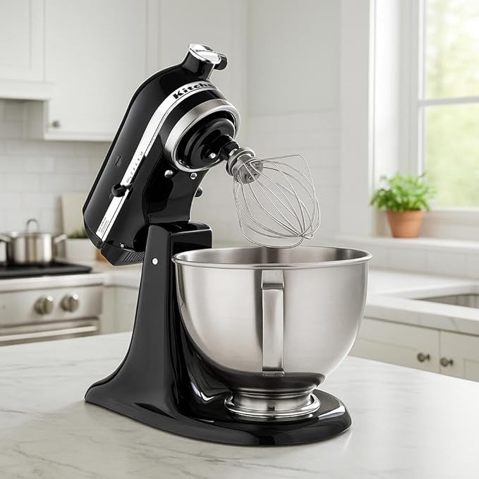 Kitchen Aid Tilt-Head Stand Mixer 4.5 Quart KSM85PBOB, Onyx Black