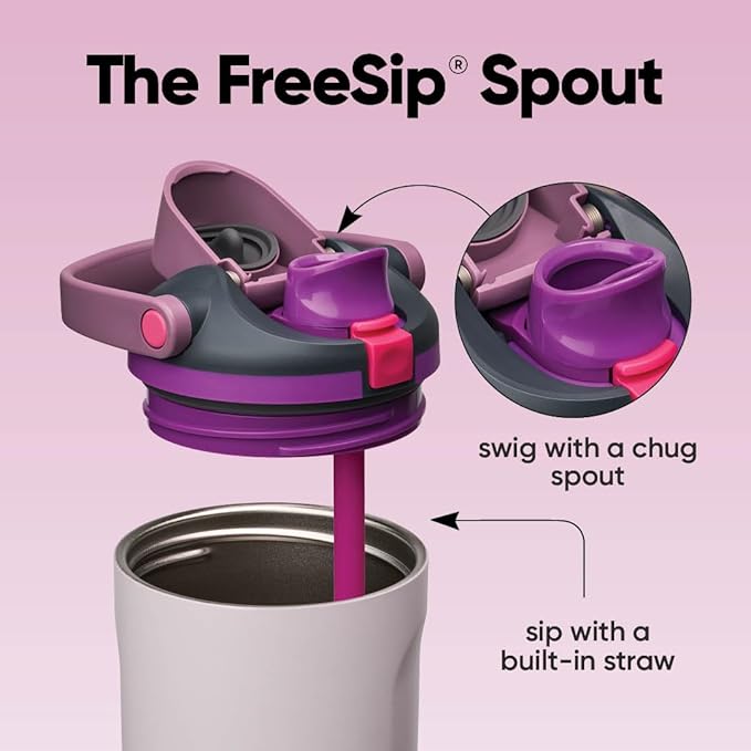Owala FreeSip Sway Insulated Stainless Steel Water Bottle with Two-Way Spout, Built-In Straw and Bucket Handle, Made for Travel, School, and Sports, 40oz, BPA Free, Leak Proof, Dreamy Field