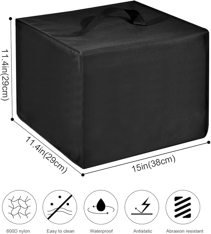 Dust Cover for Plus Espresso Machine BES500BSS Stainless Steel Dust Covers for De'Longhi Stilosa Manual Espresso Machine EC260BK Heavy Duty Waterproof Protective Cover Case (Black)