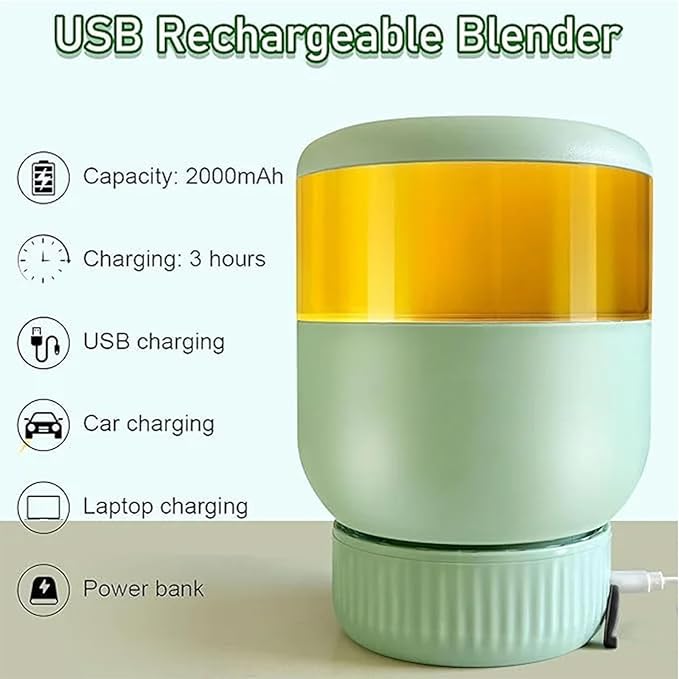 Gemet BPA-Free Electric Citrus Juicer 17 oz, with Straw and Two Lids, 2025 New Portable Blender for Smoothies, Shakes, Food Prep & Frozen Blending (500ML*1)