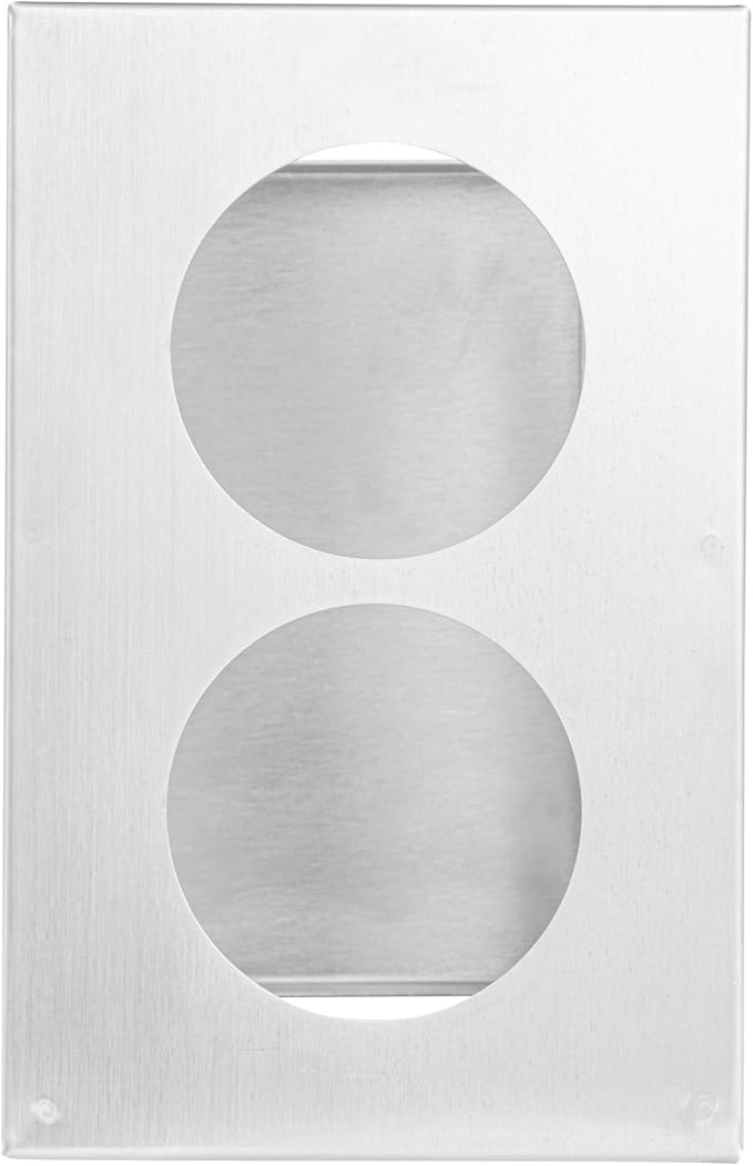 Restaurantware Squeeze Bottle Holder Pack of 1 Stainless Steel 2 Hole Bottle Holder, 2.5" Diameter Fits 1/9 Size Opening, Dishwasher Friendly Integrated Lip Design Holder for Condiment Bottles