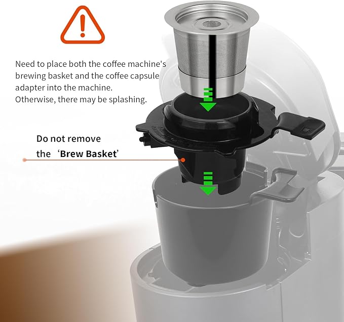 2 Pack Reusable Pods Compatible with Ninja Dual Brew Coffee Maker, Stainless Steel Permanent K Cups Filters for Ninja CFP101 & Ninja PB051 Coffee Maker