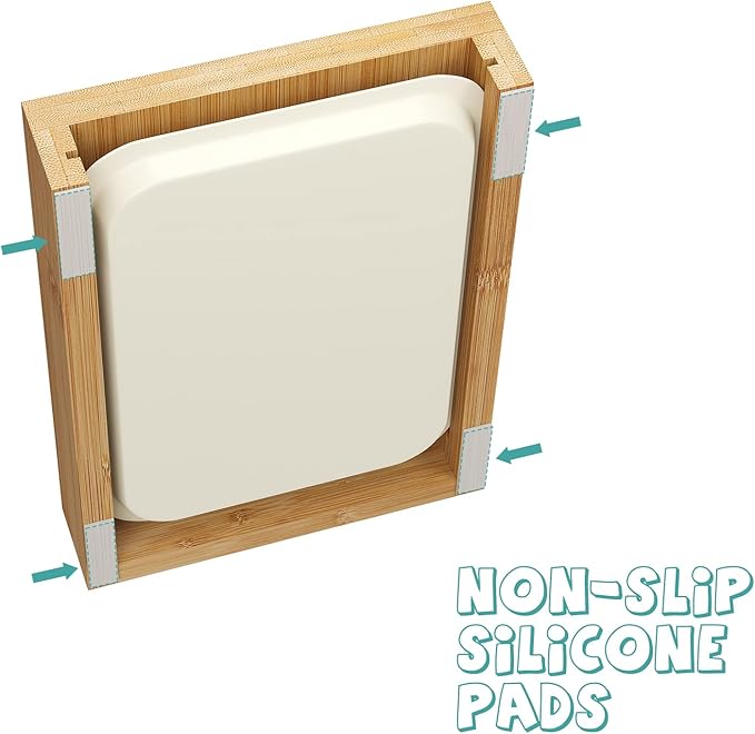 Bamboo Bread Slicer - Adjustable Width Guides. Sturdy Wooden Cutting Board. Easy Slicing for Homemade Bread, Bagels & More