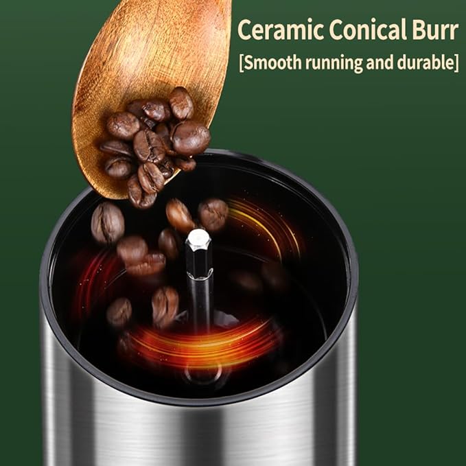 Manual Coffee Grinder - 6 Adjustable Coarseness Settings, Hand Coffee Grinders, Portable Manual Coffee Bean Grinder for Moka pot, French Press, Drip, Espresso, Gift (Small)