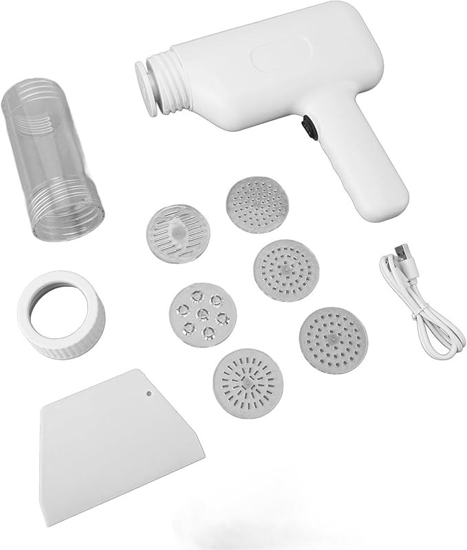 Pasta Maker, Pasta Maker Machine Handheld, Easy to Carry, Pasta Machine ABS Stainless Steel Material, Noodle Maker for 6 Different Pasta Discs Shapes, Pasta Cutter for Home, Yunir1qitfr5wcb