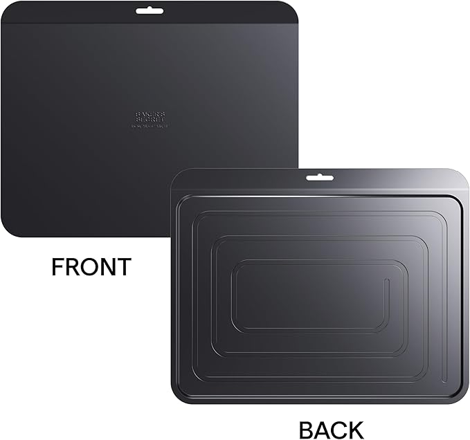 Baker's Secret Insulated Cookie Sheet Cookie Tray 13" x 9", Carbon Steel Insulation Double Wall, for Baking Roasting Cooking, Dishwasher Safe Home Baking Supplies Accessories (2x Insulated 13")