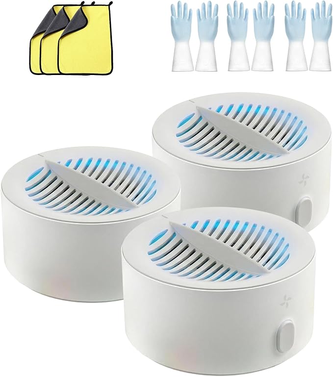 Genuine Premium Produce Cleaner, Fruit & Vegetable Cleaner Device, with Microbubble Electrolysis, Produce Machine-5-Min Auto Cleaning, Waterproof Food Purifier for Fruits, Vegetable (3PCS)