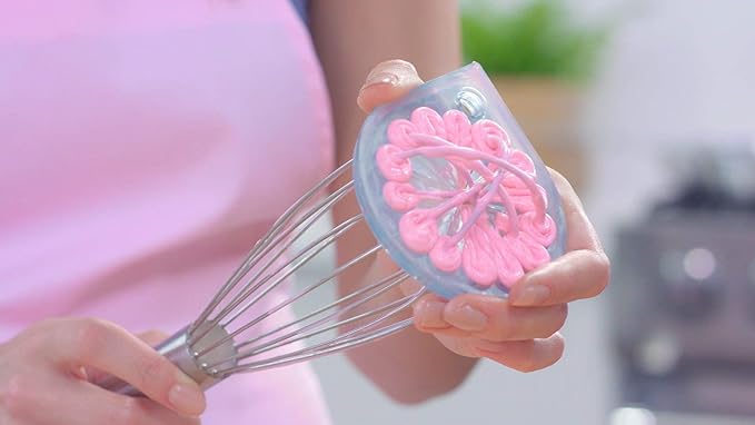 Whisk Wiper® - Wipe a Whisk Easily - Multipurpose Kitchen Tool, Made In USA - Includes 11" Stainless-Steel Whisk - Cool Baking Gadget, A Great Gift For Men and Women (Color: Aquamarine)