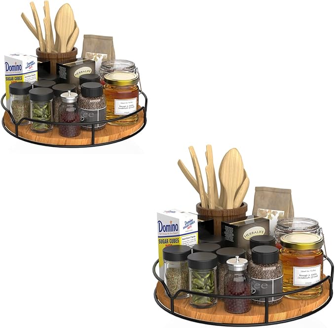 9" & 10" Lazy Susan Organizer - Carbonized Black