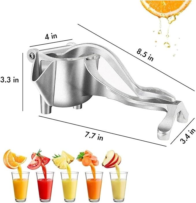 Manual Juicer Hand Press Manual Juicer, Fruit Juice Squeezer, Detachable Heavy Duty Citrus Extractor Tool, Metal Alloy