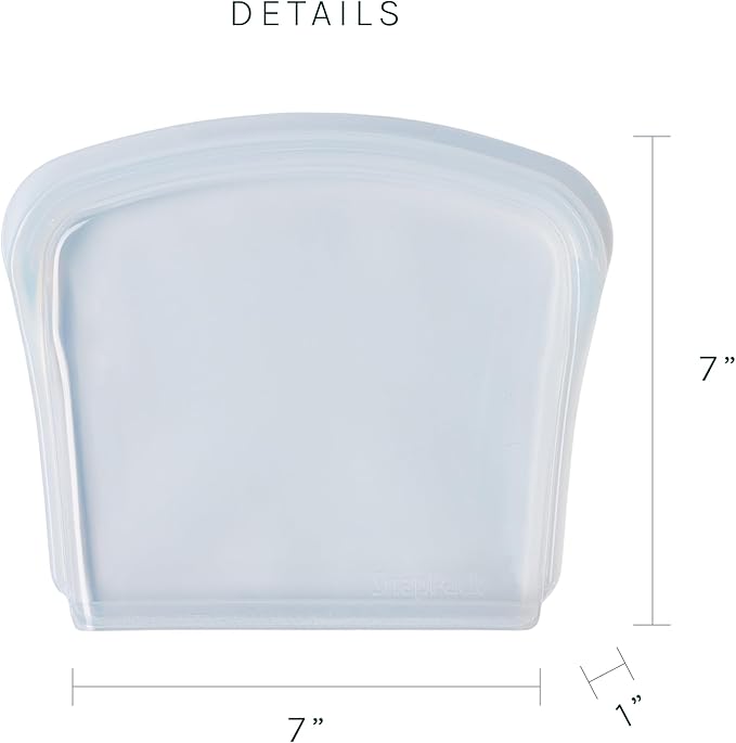 SnapPack Premium Silicone Reusable Storage Bags, 2-Pack, Multi | Multi-Use Reusable Bags, Lunch Bag, Travel Containers | BPA Free, Leak-free, Dishwasher-Safe, Eco-friendly