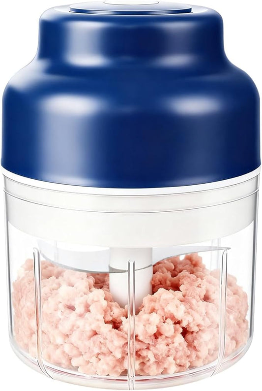 Electric mini garlic mincer set,2025 new small garlic mincer, electric food chopping tool, USB charging, wireless vegetable grinder, suitable for ginger, pepper, fruit(250ml)