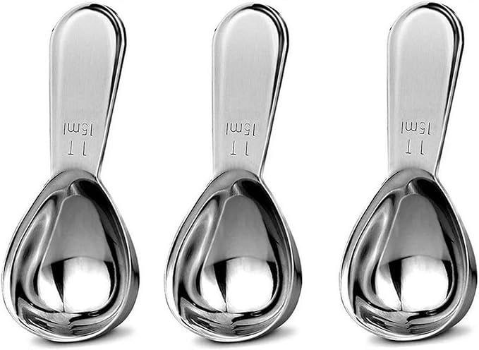 Stainless Steel 1 Tablespoon Measuring Coffee Scoop Spoon (Stainless Steel 3)