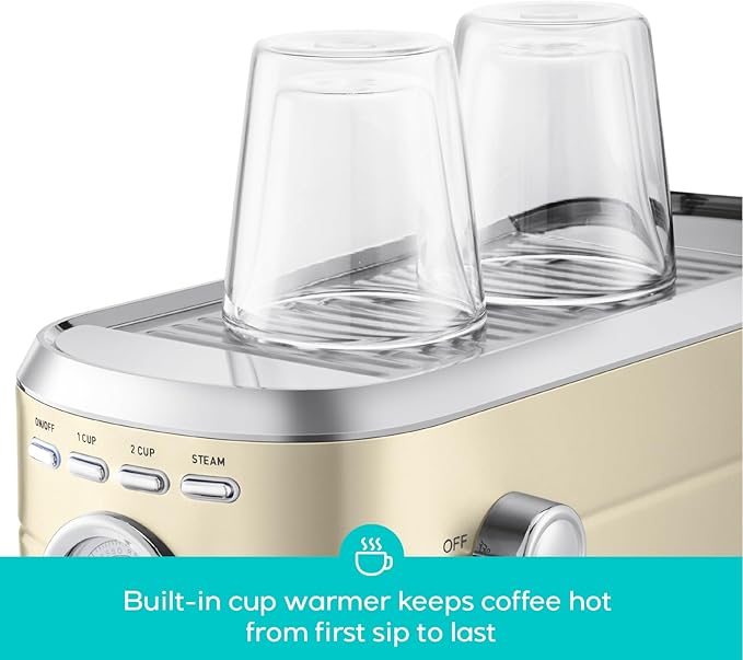 CASABREWS CM5418 Espresso Machine 20 Bar, Small Espresso Maker with Milk Frother Steam Wand, Stainless Steel Espresso Coffee Machine with 34oz Removable Water Tank, Cafetera Espresso, Creamy