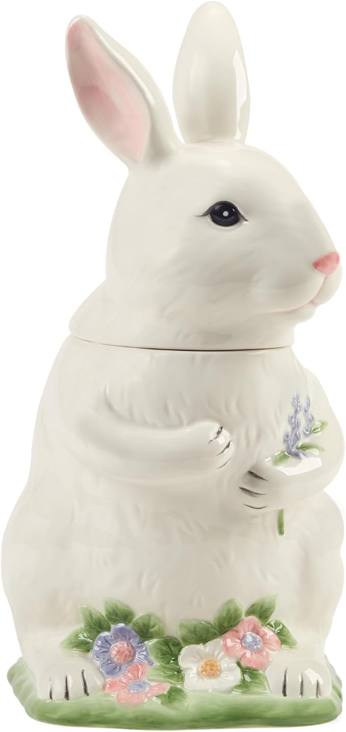 Certified International Easter Morning 3-D Bunny Cookie Jar, 64 oz.