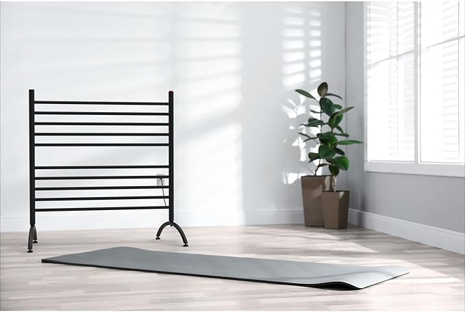 33 in. Solo Freestanding Towel Warmer, Matte Black