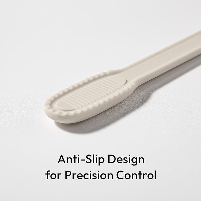 carrotez Silicone Cooking Kitchen Tongs, Anti-Slip,Non-Scratch Serving Tongs 9.25 Inches - Ivory
