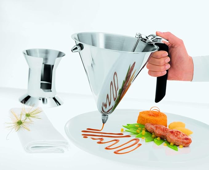 Rösle Stainless Steel Confectionary Funnel with Silicone Handle